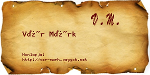 Vér Márk névjegykártya