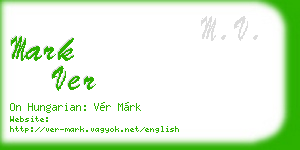 mark ver business card